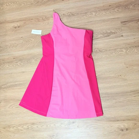 Outdoor Voices One Shoulder Dress Azalea/Ruby XL NWT - Picture 1 of 9